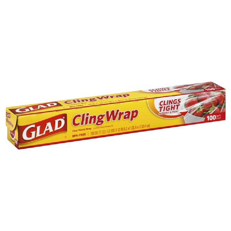 Glad ClingWrap Plastic Food Wrap - 100 Square Foot Roll