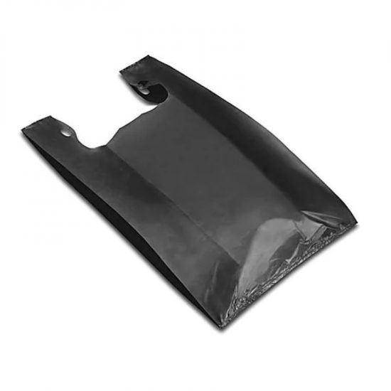 Plastic T-Shirt Black Bags Box 12*7*22 Large 280pcs