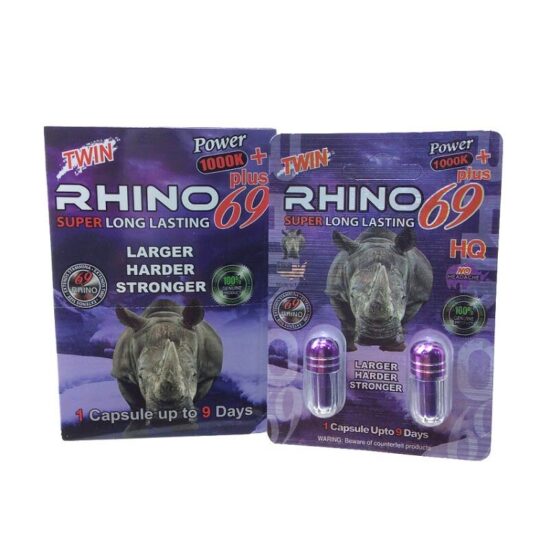 Rhino 69 1000k Plus Twin Pack Male Sexual Enhancement 24pk
