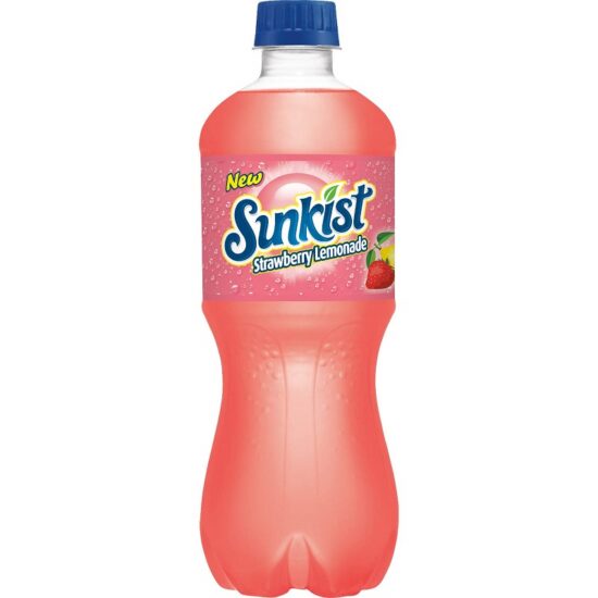Sunkist Strawberry Lemonade Soda 20oz 24ct