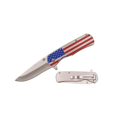 8.5 SPRING ASSIST KNIFE FULL EDGE DROP POINT BLADE USA