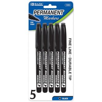 BAZIC PERMANENT MARKERS FINE POINT