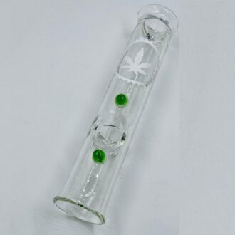 7.5" Clear Asst Weed Phrase Chillum
