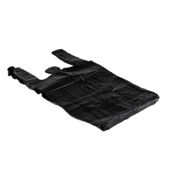 T- Shirt Bag 8x4x16 In Black 14mic 750pcs