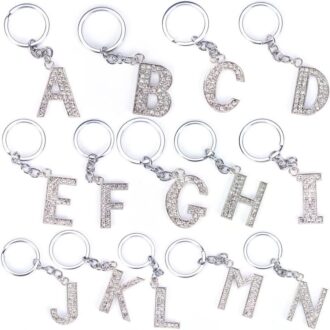 Alphabetic Design Keychain 10pcs