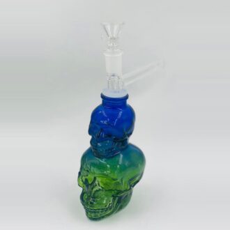 5 Inch Two Face Color Skull Water Pipe