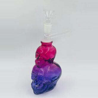 5" Two Face Color Skull Water Pipe