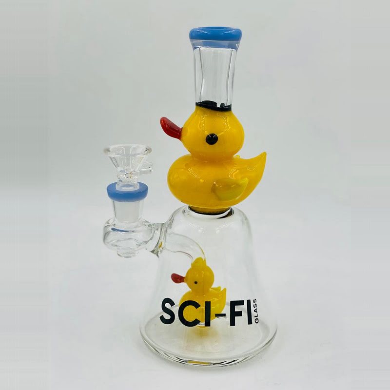Sci-Fi Glass Yellow Duck Water Pipe