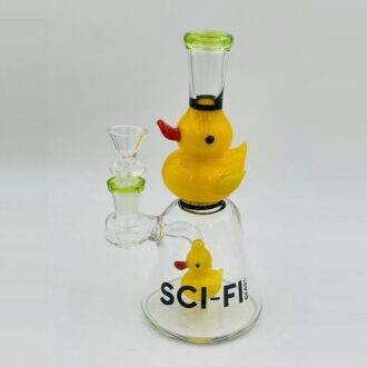 Sci-Fi Glass Yellow Duck Water Pipe