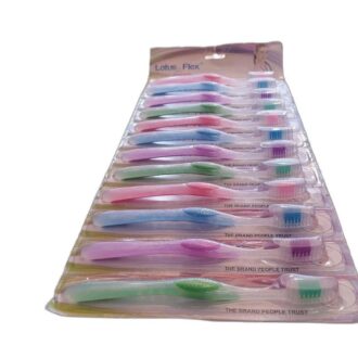 Lotus Toothbrush For Adults Assort Colors 12pk